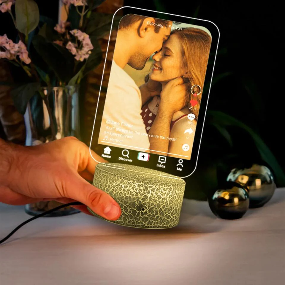 You'll Always Be the One I Love The Most - Personalized Photo & Name - Custom Song Night Light - Gift for Couple - Image 6