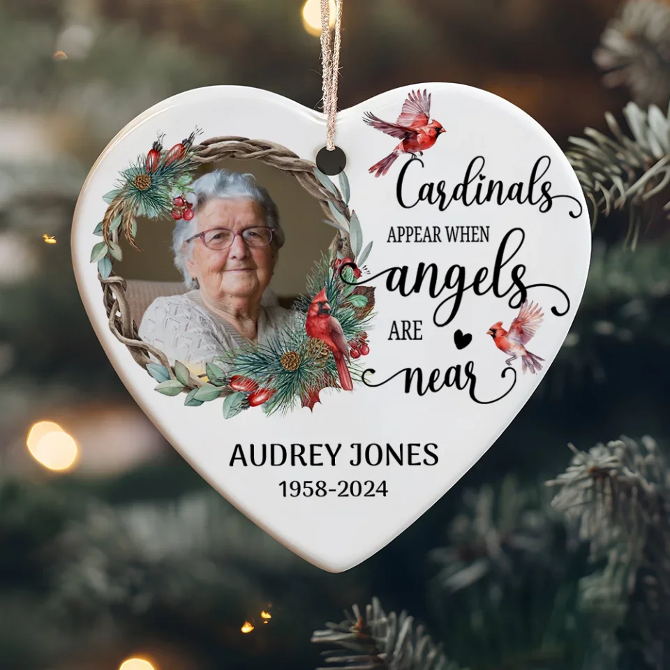 You'll Always Stay Deep In Our Hearts - Custom Ceramic Ornament - Memorial Gifts - Image 6