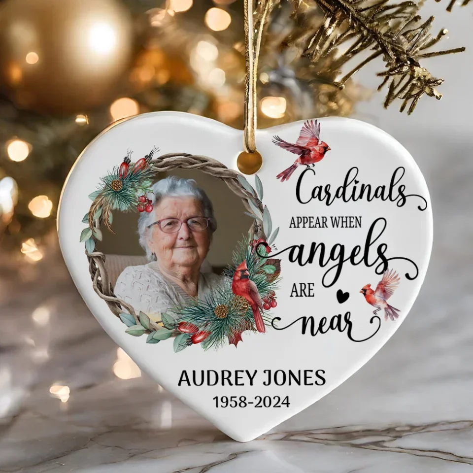 You'll Always Stay Deep In Our Hearts - Custom Ceramic Ornament - Memorial Gifts - Image 7