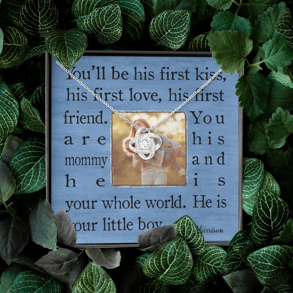 You'll Be His First Kiss He Is Your Little Boy Custom Necklace Mother's Day Gifts - Image 10