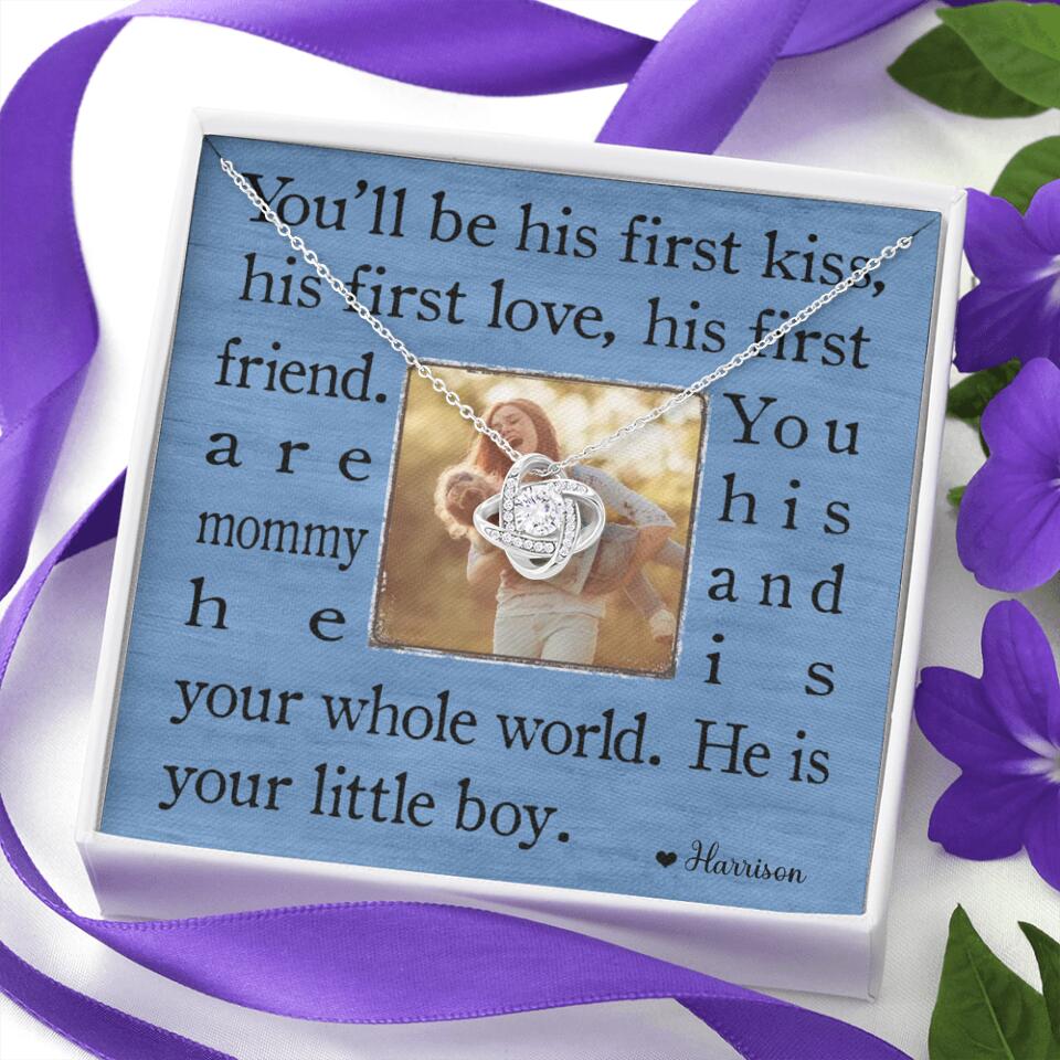 You'll Be His First Kiss He Is Your Little Boy Custom Necklace Mother's Day Gifts - Image 11