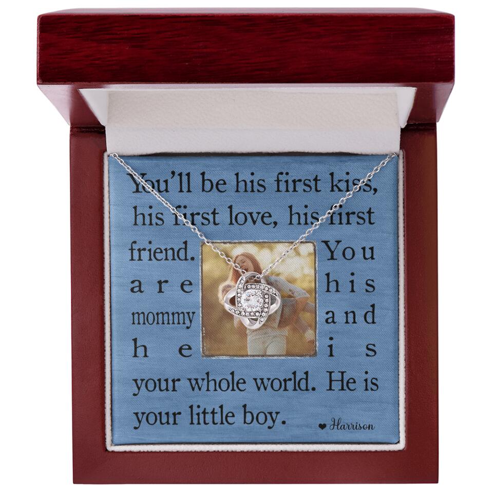 You'll Be His First Kiss He Is Your Little Boy Custom Necklace Mother's Day Gifts - Image 12