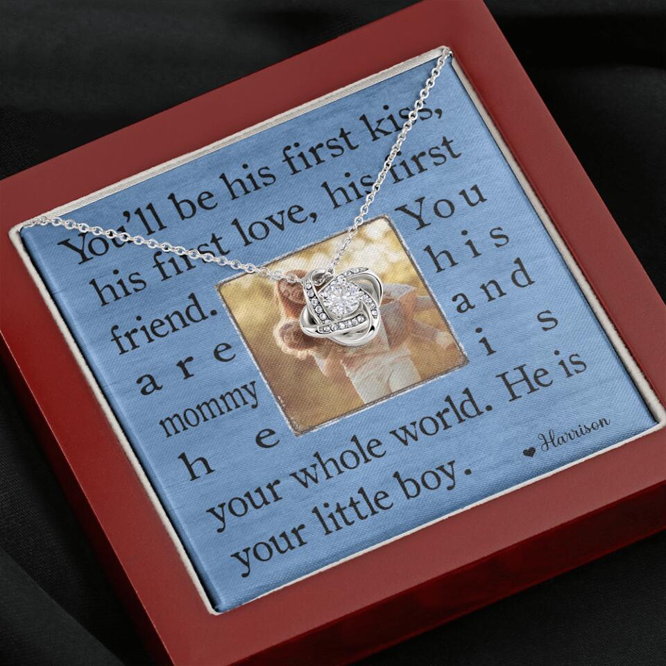 You'll Be His First Kiss He Is Your Little Boy Custom Necklace Mother's Day Gifts - Image 13