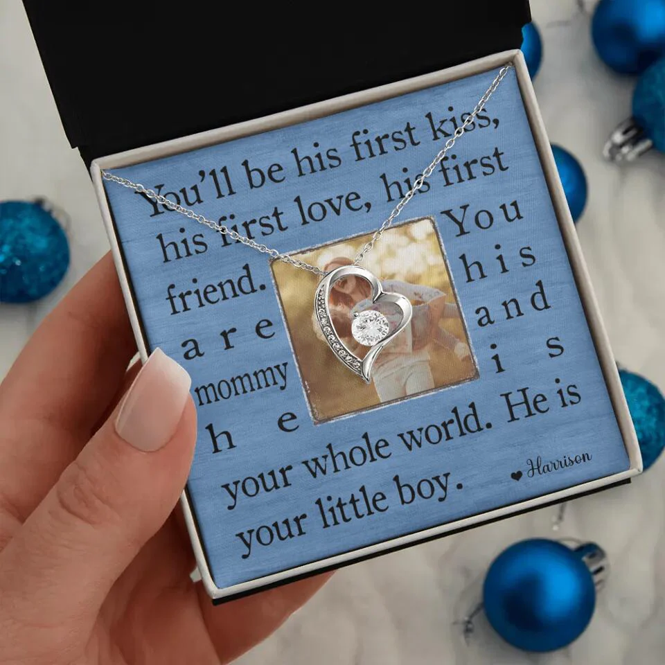 You'll Be His First Kiss He Is Your Little Boy Custom Necklace Mother's Day Gifts - Image 15