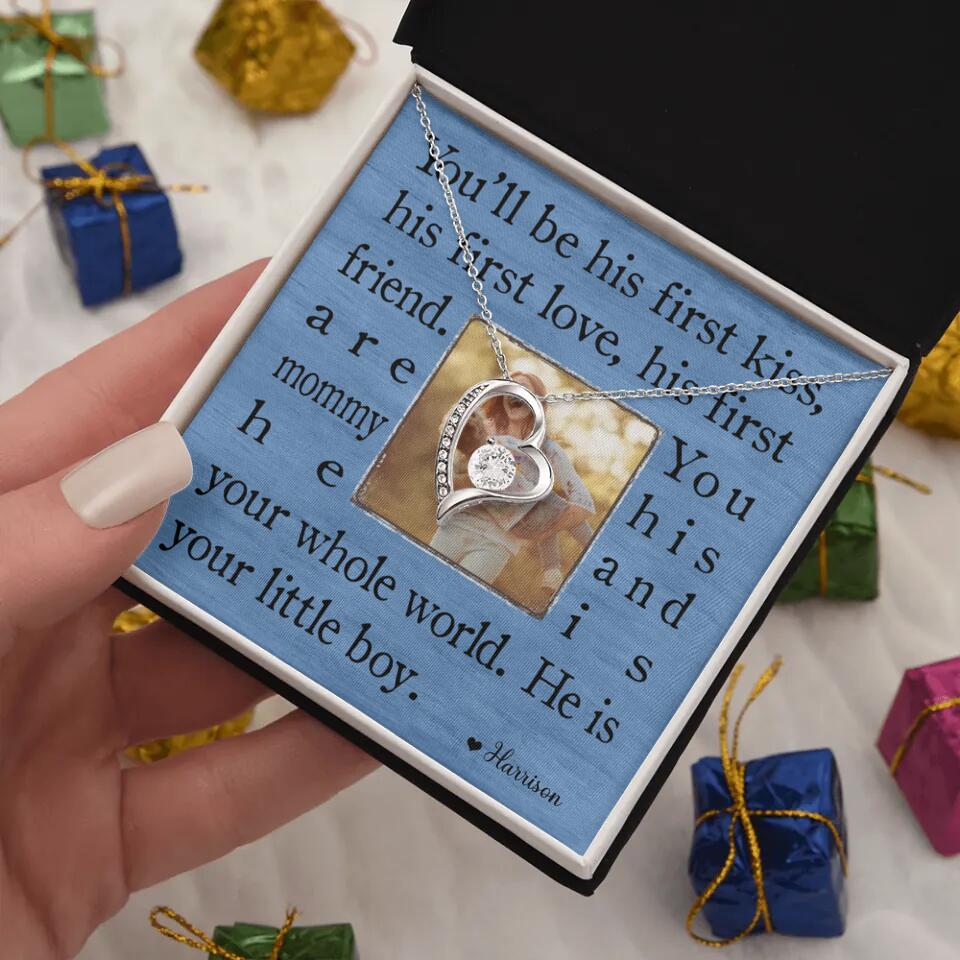 You'll Be His First Kiss He Is Your Little Boy Custom Necklace Mother's Day Gifts - Image 16