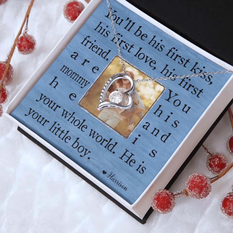 You'll Be His First Kiss He Is Your Little Boy Custom Necklace Mother's Day Gifts - Image 17