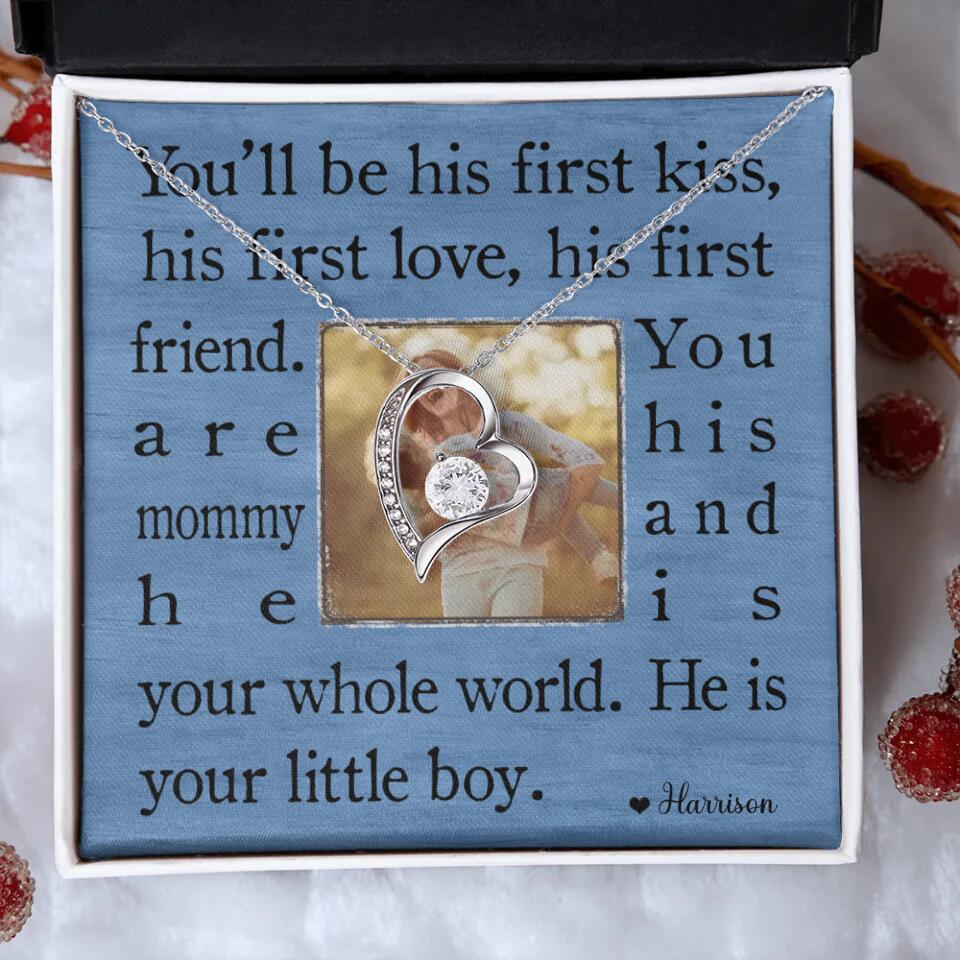 You'll Be His First Kiss He Is Your Little Boy Custom Necklace Mother's Day Gifts - Image 18