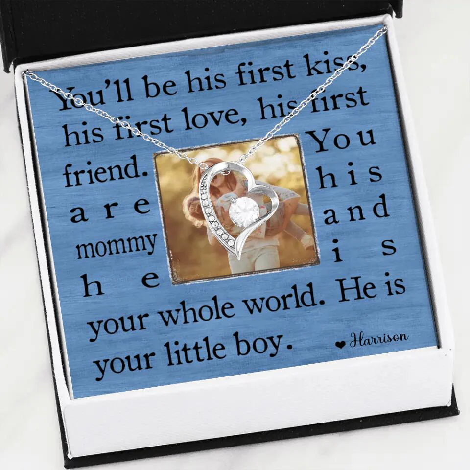 You'll Be His First Kiss He Is Your Little Boy Custom Necklace Mother's Day Gifts - Image 21