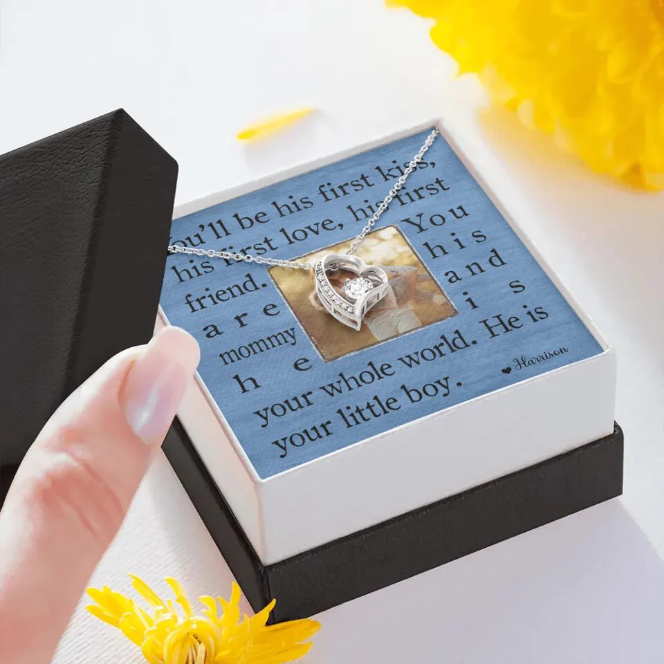 You'll Be His First Kiss He Is Your Little Boy Custom Necklace Mother's Day Gifts - Image 22
