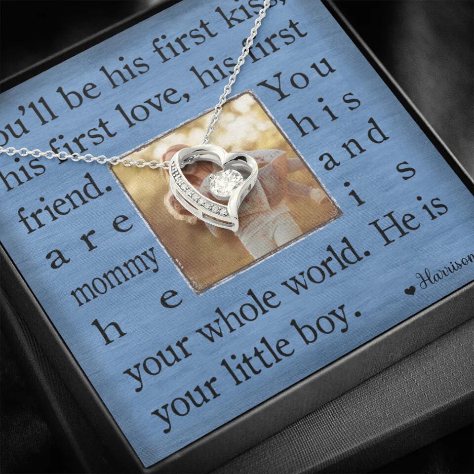 You'll Be His First Kiss He Is Your Little Boy Custom Necklace Mother's Day Gifts - Image 23