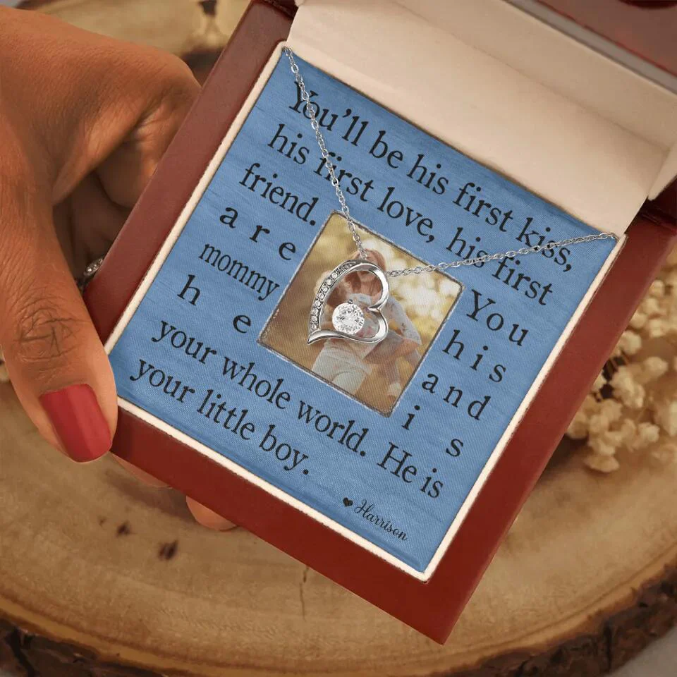 You'll Be His First Kiss He Is Your Little Boy Custom Necklace Mother's Day Gifts - Image 24