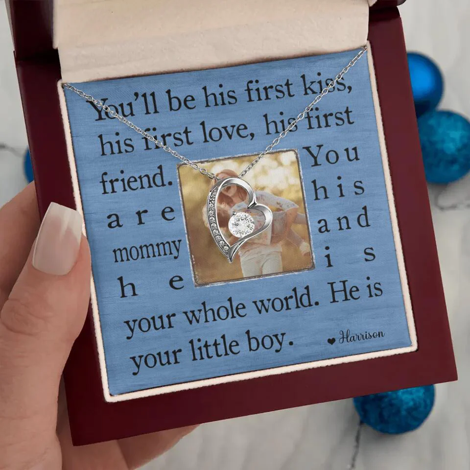 You'll Be His First Kiss He Is Your Little Boy Custom Necklace Mother's Day Gifts - Image 25