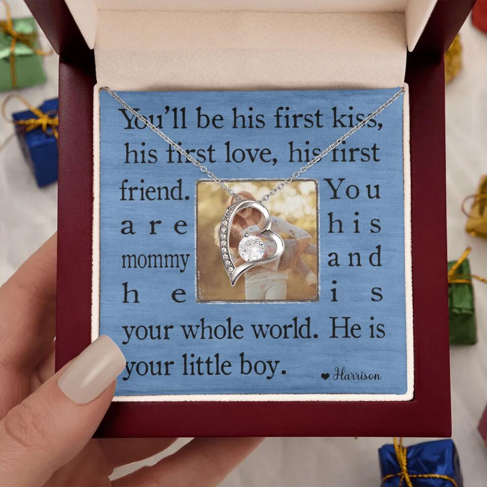 You'll Be His First Kiss He Is Your Little Boy Custom Necklace Mother's Day Gifts - Image 26