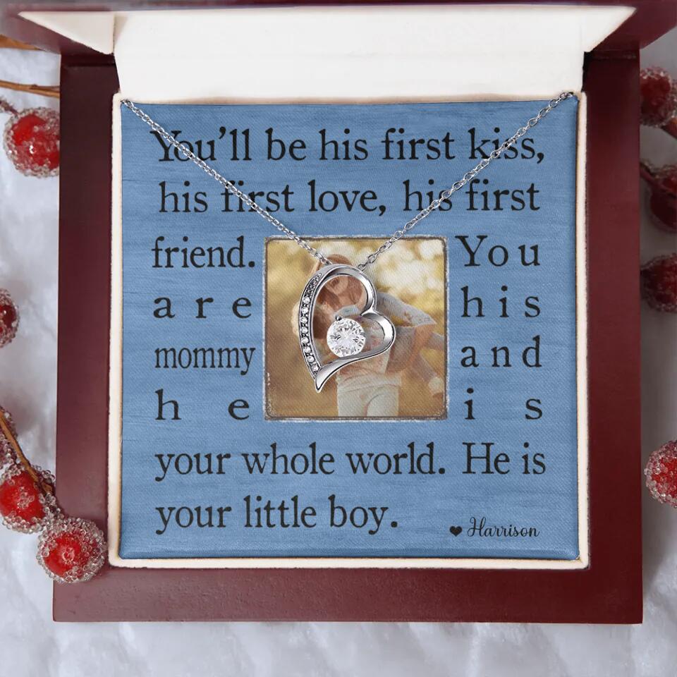 You'll Be His First Kiss He Is Your Little Boy Custom Necklace Mother's Day Gifts - Image 27