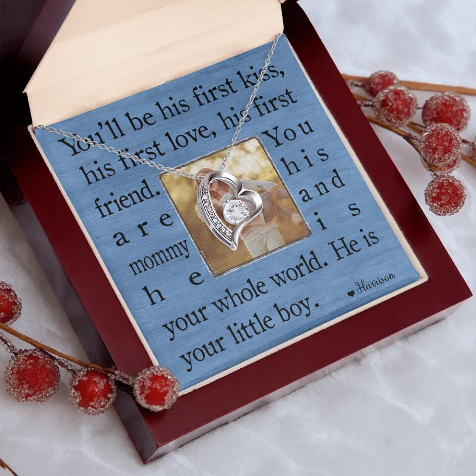 You'll Be His First Kiss He Is Your Little Boy Custom Necklace Mother's Day Gifts - Image 28