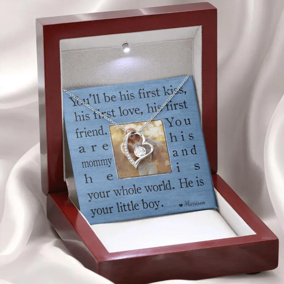 You'll Be His First Kiss He Is Your Little Boy Custom Necklace Mother's Day Gifts - Image 29