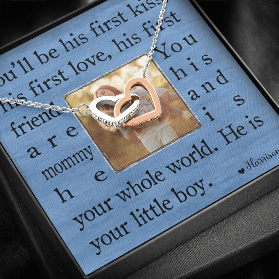You'll Be His First Kiss He Is Your Little Boy Custom Necklace Mother's Day Gifts - Image 3