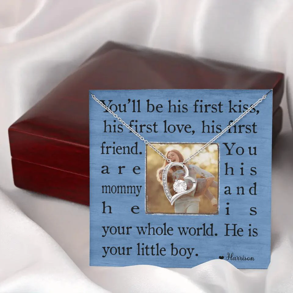 You'll Be His First Kiss He Is Your Little Boy Custom Necklace Mother's Day Gifts - Image 31