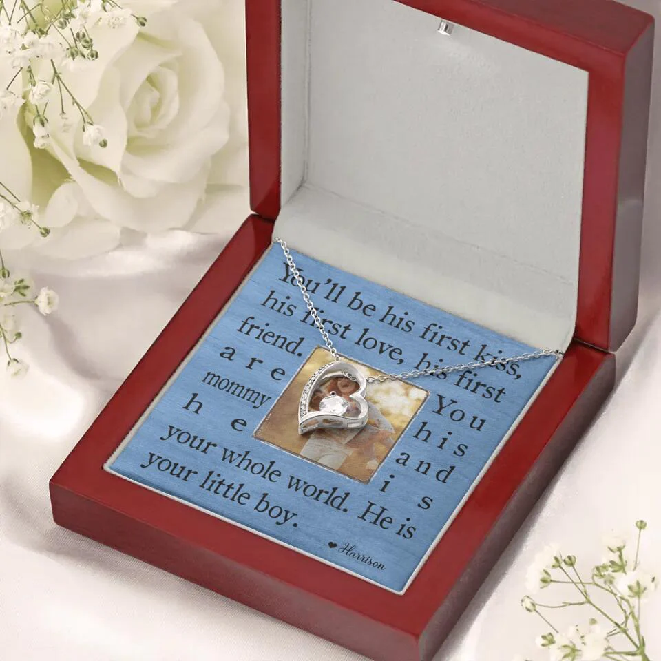 You'll Be His First Kiss He Is Your Little Boy Custom Necklace Mother's Day Gifts - Image 33