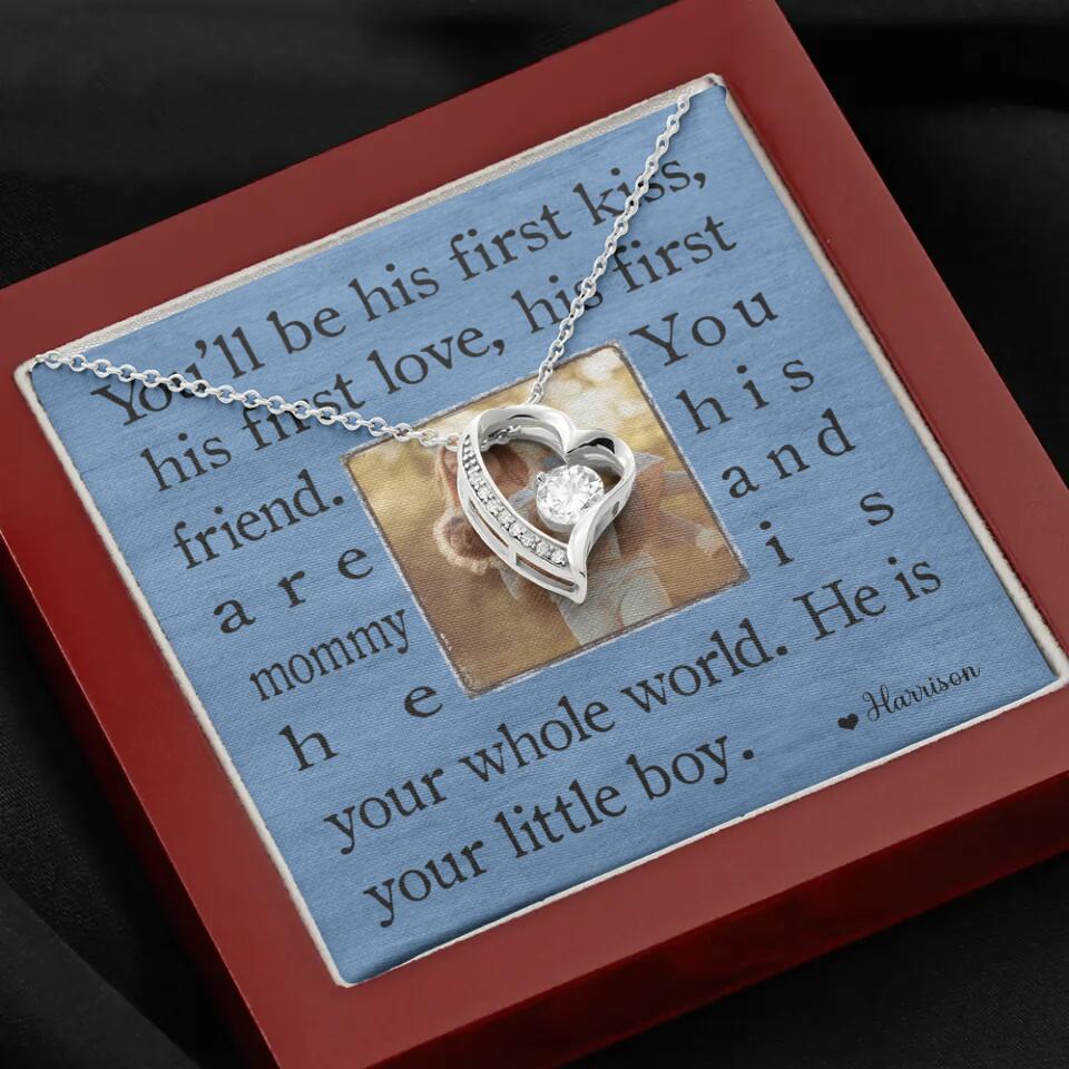 You'll Be His First Kiss He Is Your Little Boy Custom Necklace Mother's Day Gifts - Image 34