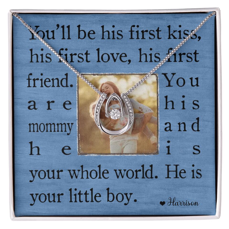 You'll Be His First Kiss He Is Your Little Boy Custom Necklace Mother's Day Gifts - Image 35