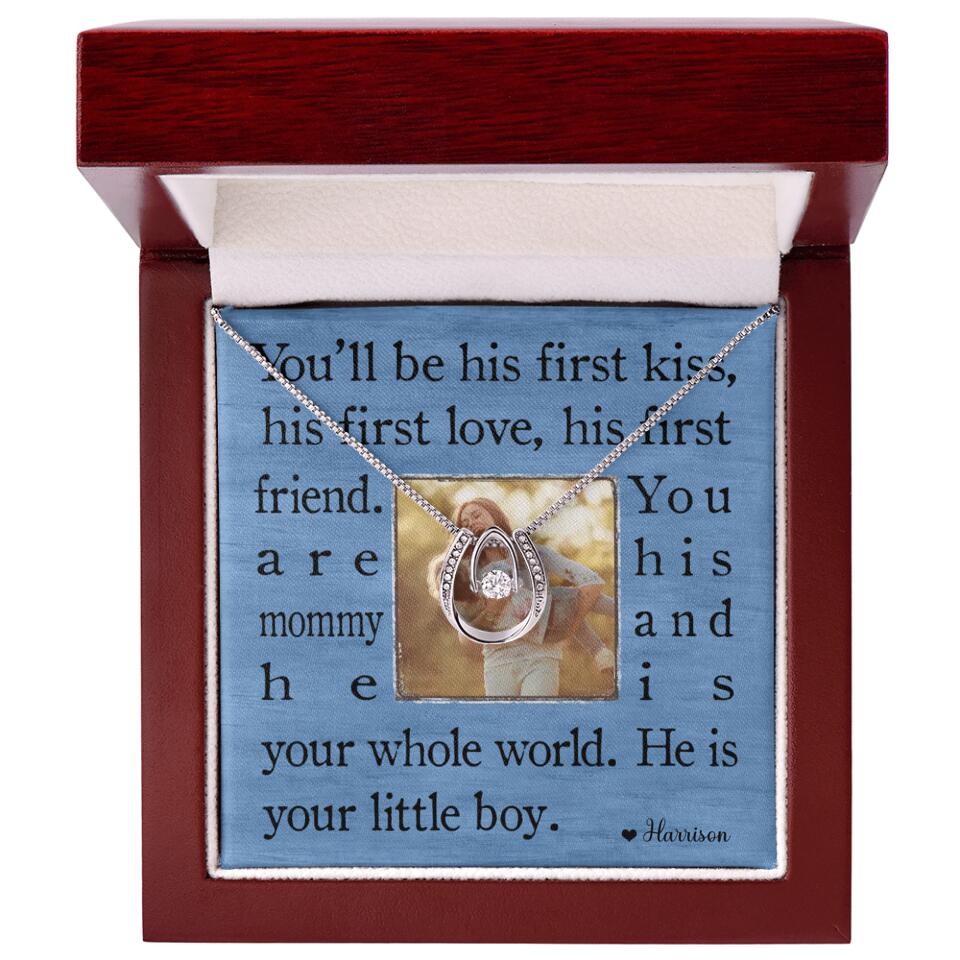 You'll Be His First Kiss He Is Your Little Boy Custom Necklace Mother's Day Gifts - Image 39