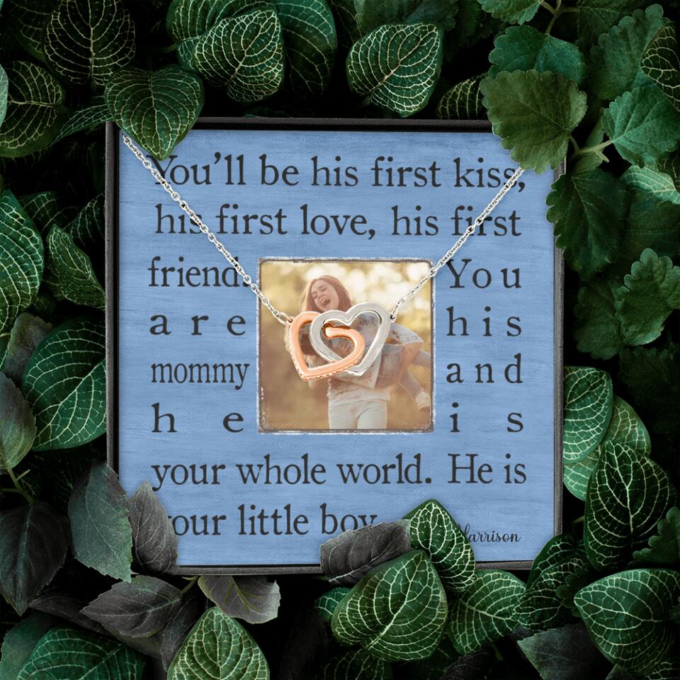 You'll Be His First Kiss He Is Your Little Boy Custom Necklace Mother's Day Gifts - Image 4
