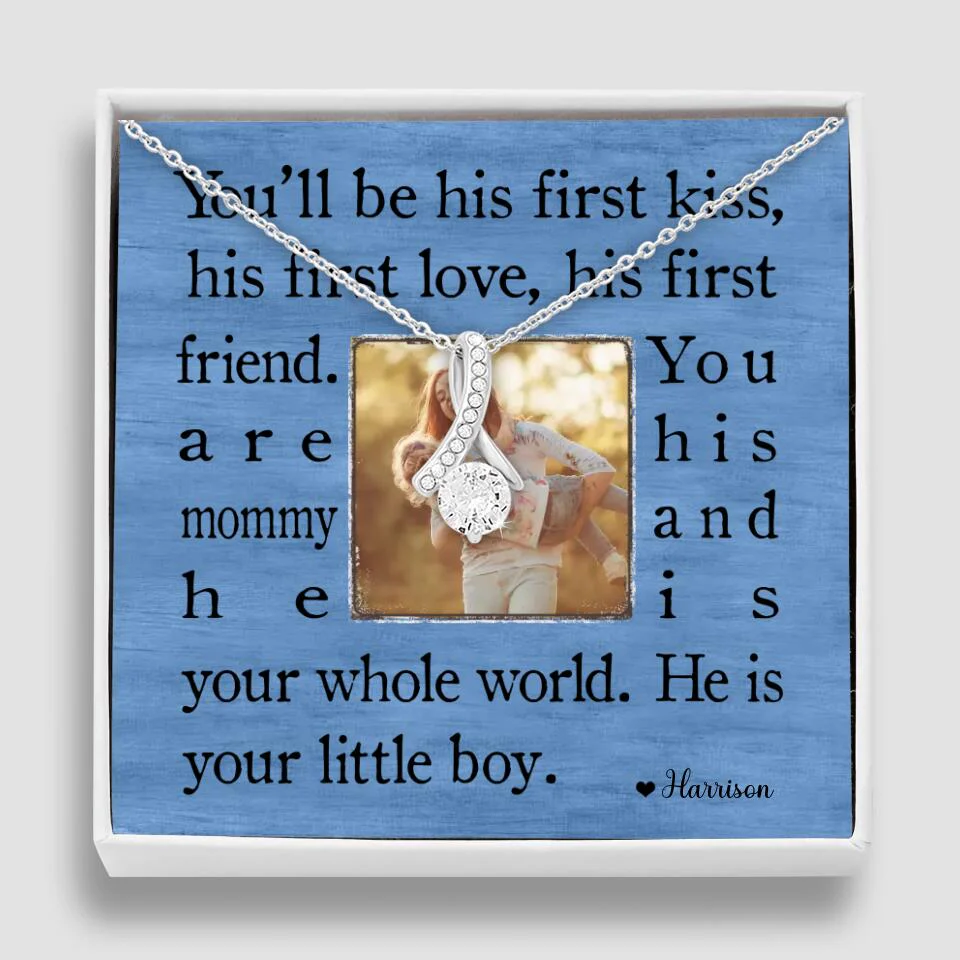 You'll Be His First Kiss He Is Your Little Boy Custom Necklace Mother's Day Gifts - Image 42