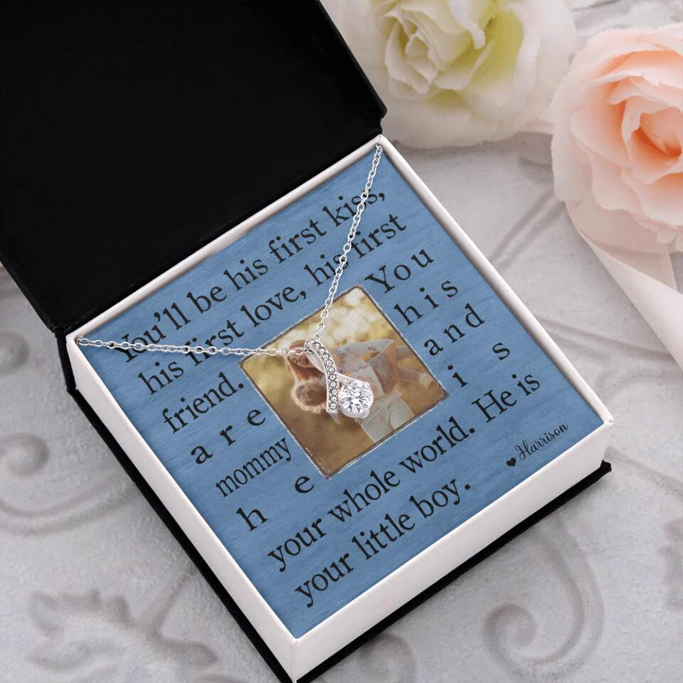 You'll Be His First Kiss He Is Your Little Boy Custom Necklace Mother's Day Gifts - Image 45