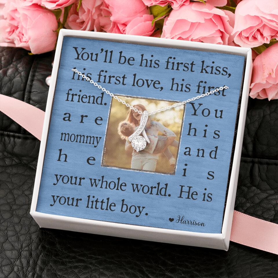 You'll Be His First Kiss He Is Your Little Boy Custom Necklace Mother's Day Gifts - Image 46
