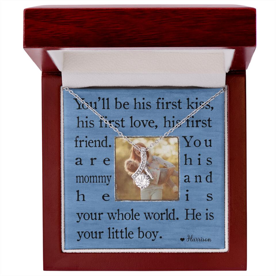 You'll Be His First Kiss He Is Your Little Boy Custom Necklace Mother's Day Gifts - Image 47