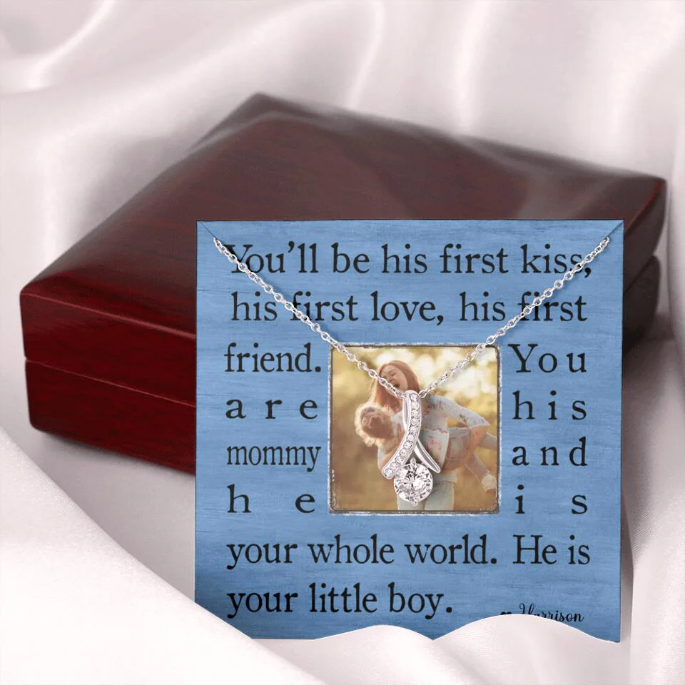 You'll Be His First Kiss He Is Your Little Boy Custom Necklace Mother's Day Gifts - Image 49