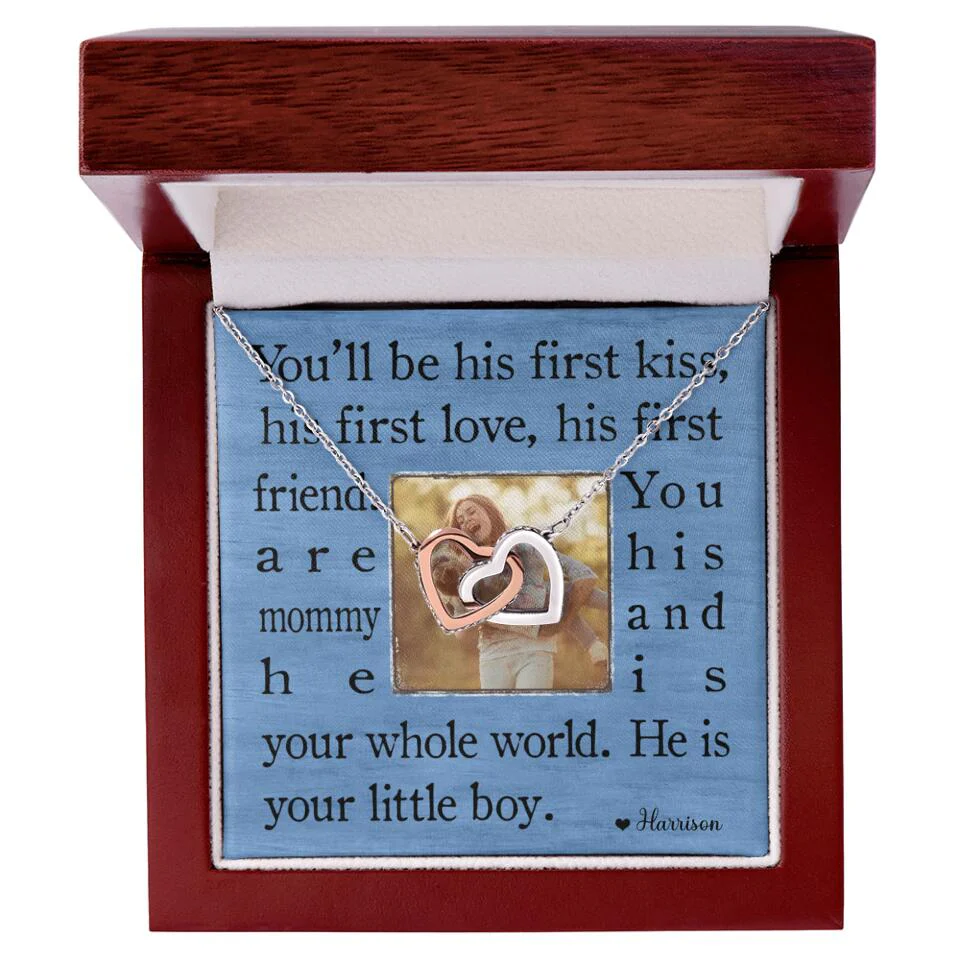 You'll Be His First Kiss He Is Your Little Boy Custom Necklace Mother's Day Gifts - Image 5