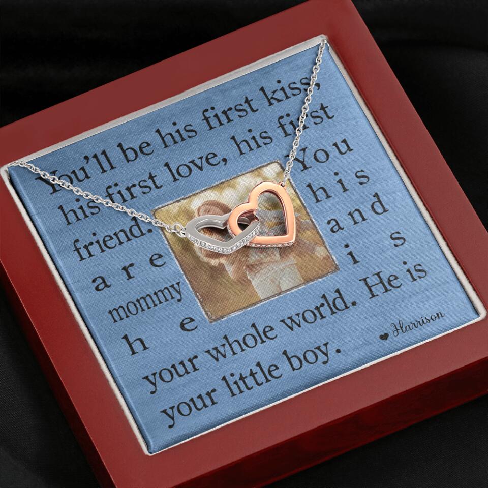 You'll Be His First Kiss He Is Your Little Boy Custom Necklace Mother's Day Gifts - Image 6