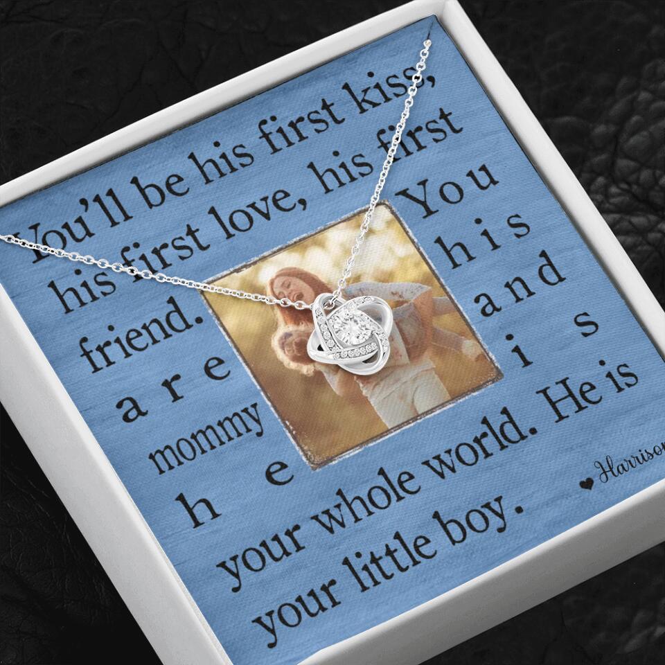 You'll Be His First Kiss He Is Your Little Boy Custom Necklace Mother's Day Gifts - Image 8