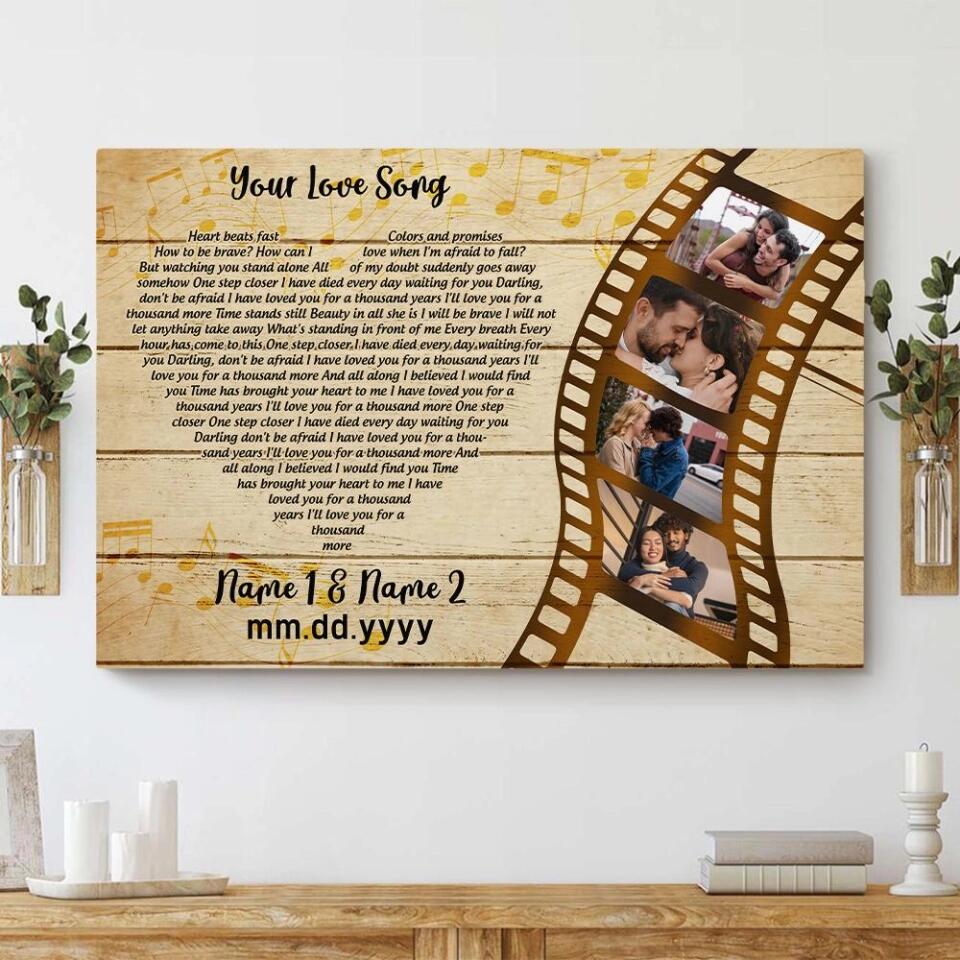 Your Love Song Lyrics Custom Canvas Poster Anniversary Gift For Couples - Image 4