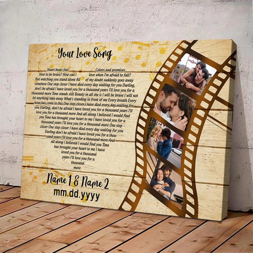 Your Love Song Lyrics Custom Canvas Poster Anniversary Gift For Couples - Image 6