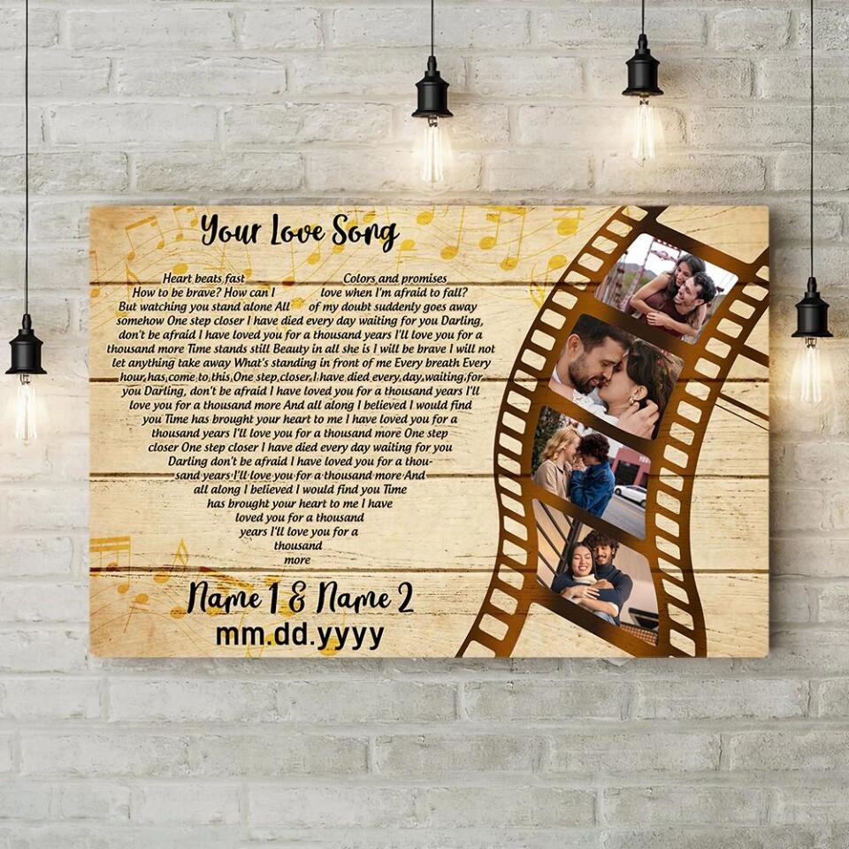Your Love Song Lyrics Custom Canvas Poster Anniversary Gift For Couples - Image 7