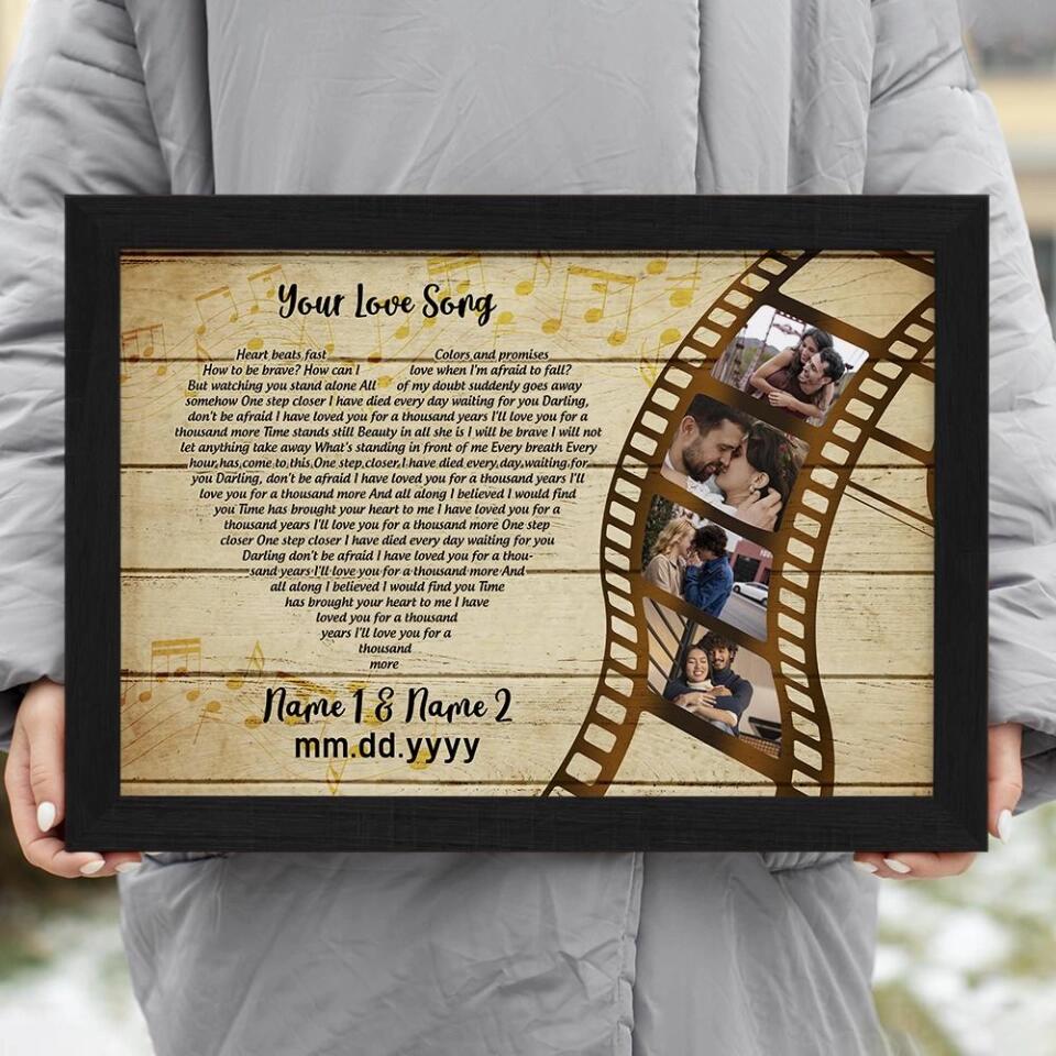 Your Love Song Lyrics Custom Canvas Poster Anniversary Gift For Couples - Image 8