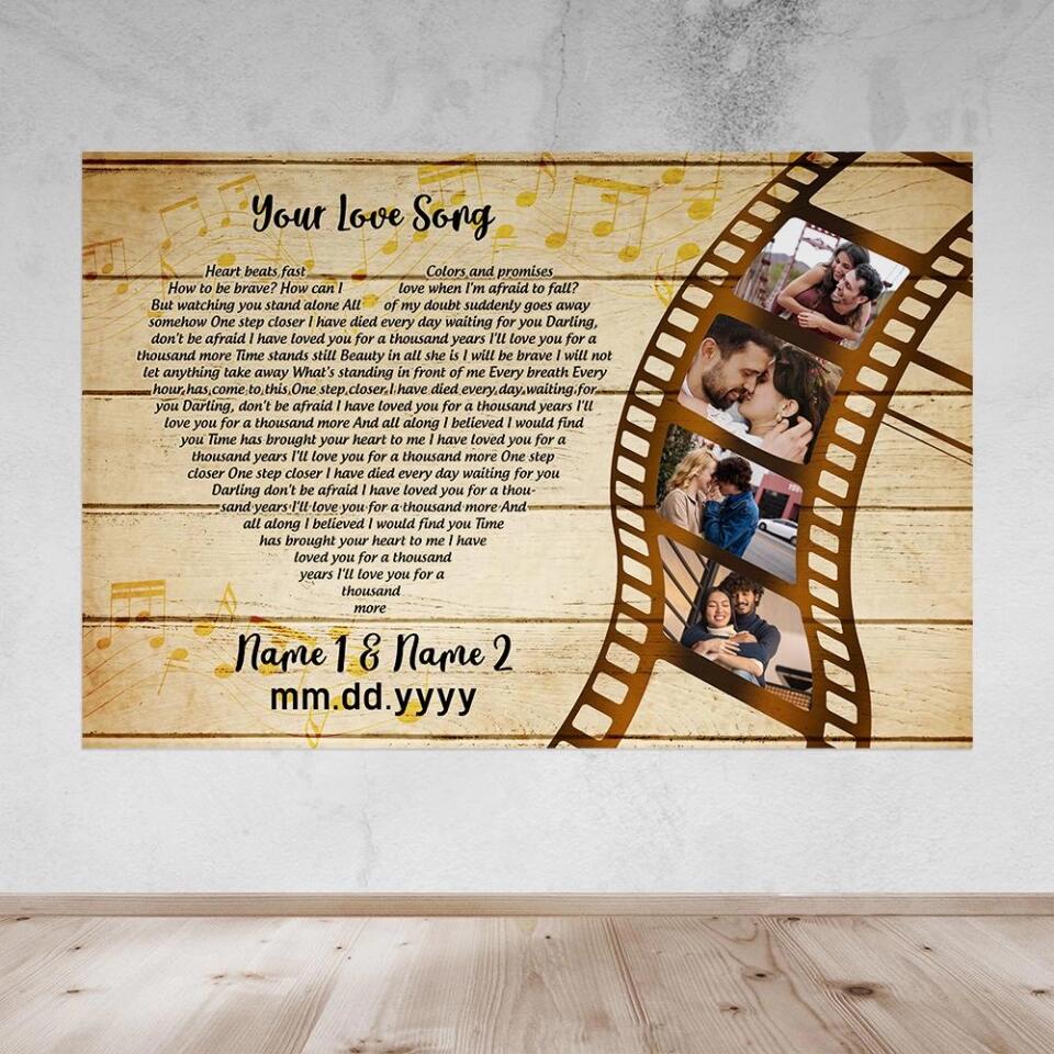 Your Love Song Lyrics Custom Canvas Poster Anniversary Gift For Couples - Image 9