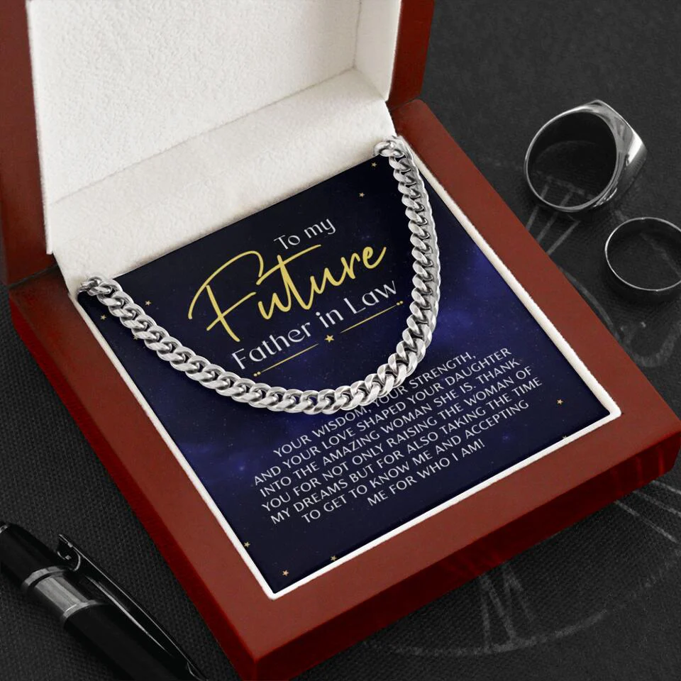 Your Wisdom, Your Strength And Your Love - Cuban Link Chain - Gift For Future Father In Law - Image 6