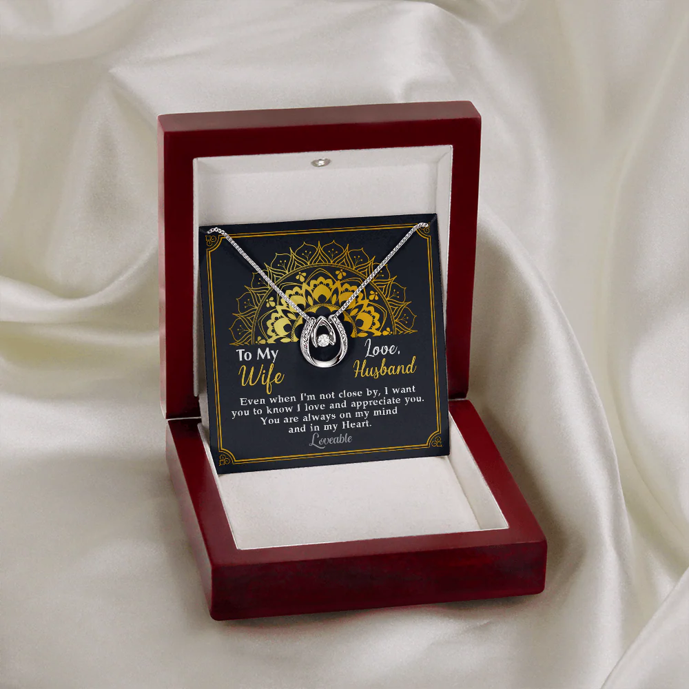 You're Always On My Mind And In My Heart - White Gold Necklace - Gift For Wife From Husband - Image 5